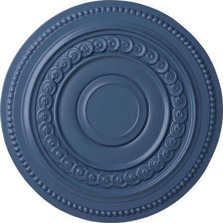 Ekena Millwork Oldham Ceiling Medallion (Fits Canopies up to 8 5/8"), Hand-Painted Americana, 18"OD x 1 1/4"P CM18OLAMF